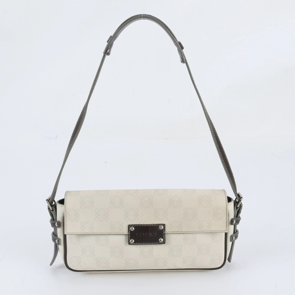 Loewe Anagram Repeat Leather Shoulder Bag Handbag - Brand Name Women's
